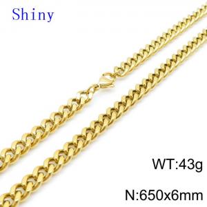 SS Gold-Plating Necklace - KN119028-Z