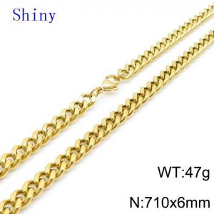 SS Gold-Plating Necklace - KN119029-Z