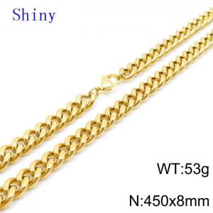 SS Gold-Plating Necklace - KN119073-Z