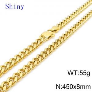 SS Gold-Plating Necklace - KN119087-Z