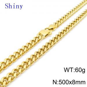 SS Gold-Plating Necklace - KN119088-Z