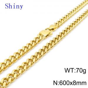 SS Gold-Plating Necklace - KN119090-Z