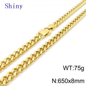 SS Gold-Plating Necklace - KN119091-Z