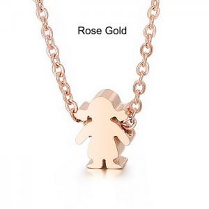 SS Rose Gold Necklace - KN119301-KC