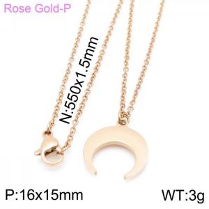 SS Rose Gold-Plating Necklace - KN119323-Z