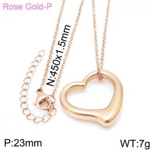 SS Rose Gold-Plating Necklace - KN119325-Z