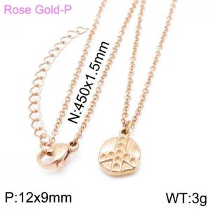 SS Rose Gold-Plating Necklace - KN119331-Z
