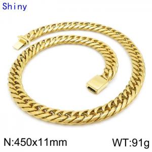 SS Gold-Plating Necklace - KN119371-Z