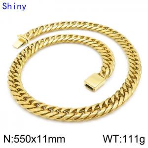 SS Gold-Plating Necklace - KN119373-Z