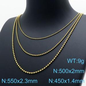 SS Gold-Plating Necklace - KN119386-Z