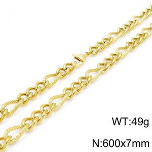 SS Gold-Plating Necklace - KN1196490-Z