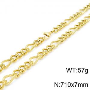 SS Gold-Plating Necklace - KN1196492-Z