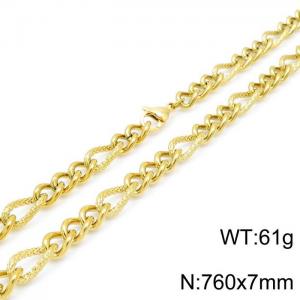 SS Gold-Plating Necklace - KN1196493-Z