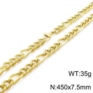 SS Gold-Plating Necklace - KN1196501-Z