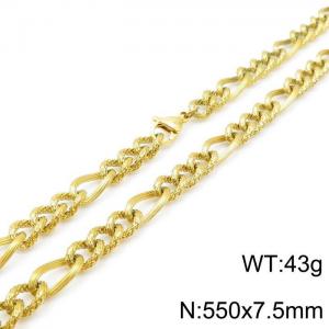 SS Gold-Plating Necklace - KN1196503-Z