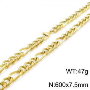 SS Gold-Plating Necklace - KN1196504-Z