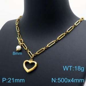 SS Gold-Plating Necklace - KN1196556-Z