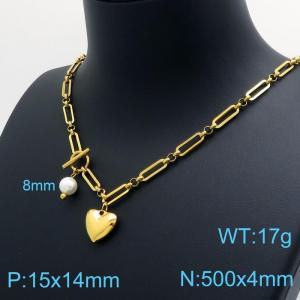 SS Gold-Plating Necklace - KN1196558-Z