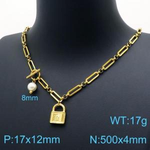 SS Gold-Plating Necklace - KN1196560-Z