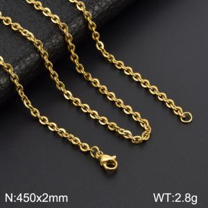 Staineless Steel Small Gold-plating Chain - KN13019-Z