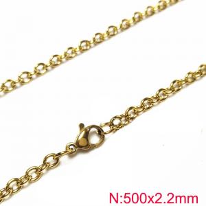 Staineless Steel Small Gold-plating Chain - KN13043-Z