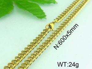 SS Gold-Plating Necklace - KN13707-Z