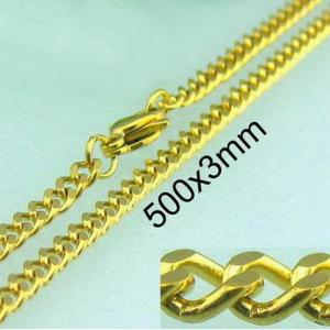 Staineless Steel Small Gold-plating Chain - KN14131-Z