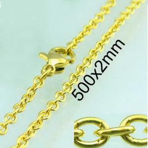 Staineless Steel Small Gold-plating Chain - KN14740-Z