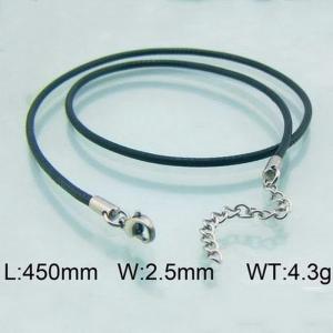 Stainless Steel Clasp with Fabric Cord - KN15925-Z