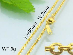 Staineless Steel Small Gold-plating Chain - KN15971-D