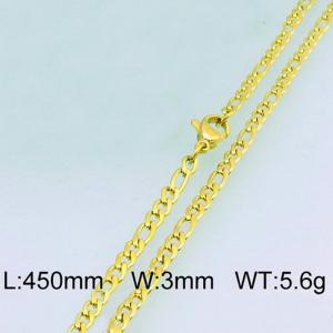 SS Gold-Plating Necklace - KN16804-Z