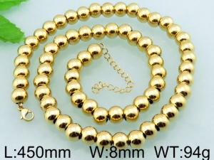 SS Gold-Plating Necklace - KN17748-Z