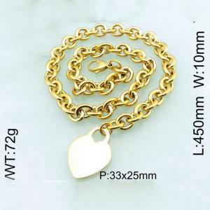 SS Gold-Plating Necklace - KN17770-Z