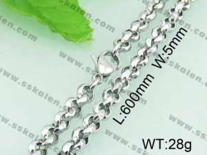 Stainless Steel Necklace  - KN18280-Z