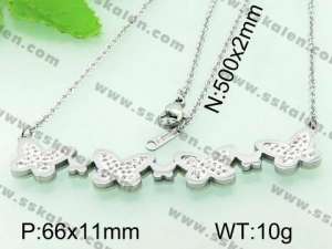 Stainless Steel Necklace  - KN18456-K