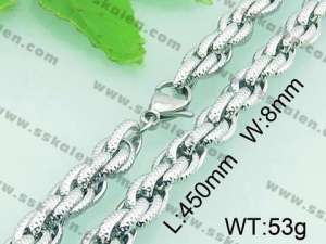 Stainless Steel Necklace  - KN18893-Z
