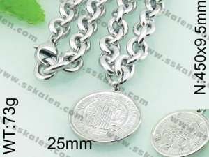 Stainless Steel Necklace  - KN18972-Z