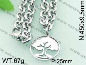 Stainless Steel Necklace  - KN18983-Z