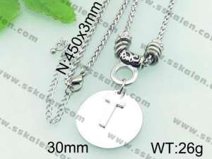 Stainless Steel Necklace  - KN18995-Z