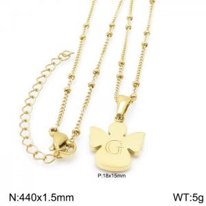 SS Gold-Plating Necklace - KN196919-K