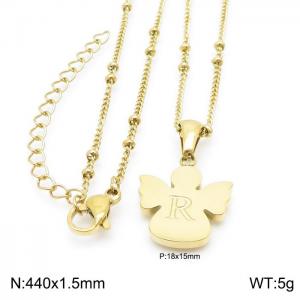 SS Gold-Plating Necklace - KN196930-K