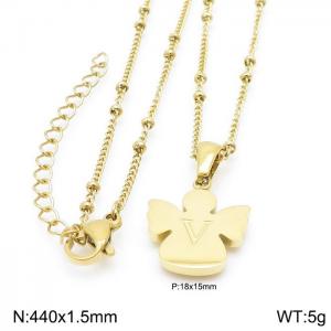 SS Gold-Plating Necklace - KN196934-K