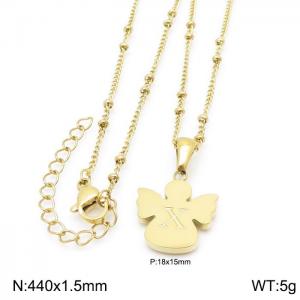 SS Gold-Plating Necklace - KN196936-K