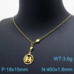 SS Gold-Plating Necklace - KN196953-Z