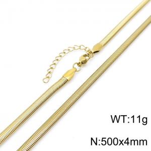 SS Gold-Plating Necklace - KN197025-Z