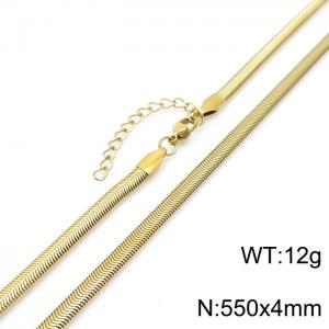 SS Gold-Plating Necklace - KN197026-Z