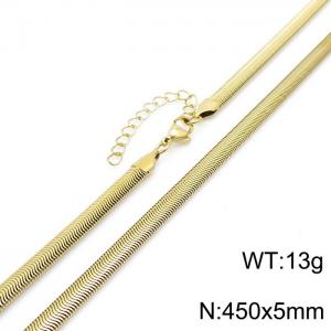 SS Gold-Plating Necklace - KN197030-Z