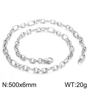 Stainless Steel Stone Necklace - KN197184-Z