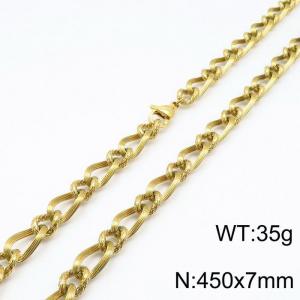 SS Gold-Plating Necklace - KN197199-Z