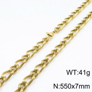 SS Gold-Plating Necklace - KN197201-Z